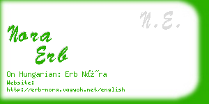 nora erb business card